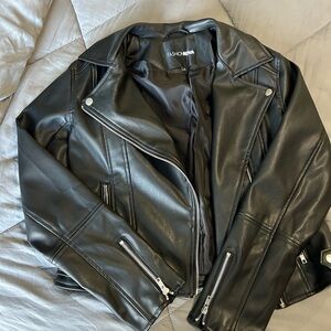 Fashion Nova Sleek Black Leather Jacket